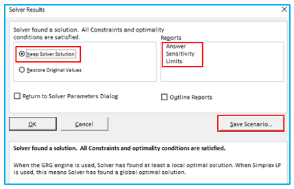 Solver in Excel