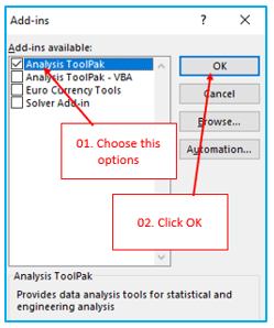 T.TEST in Excel