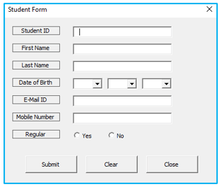 Userform in Excel