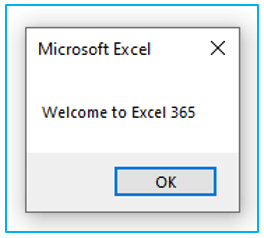 VBA Message Box in Excel