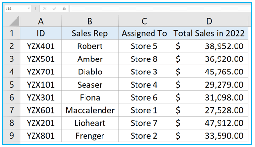 XLOOKUP in Excel