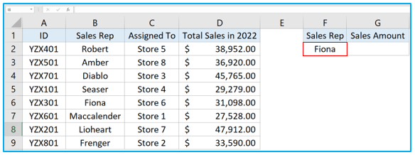 XLOOKUP in Excel