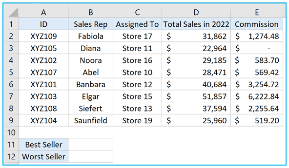 XLOOKUP in Excel