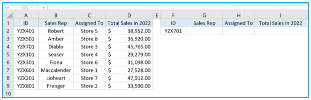 XLOOKUP in Excel