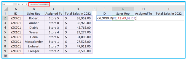 XLOOKUP in Excel