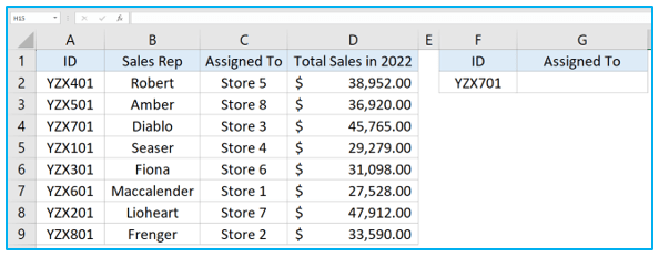 XLOOKUP in Excel