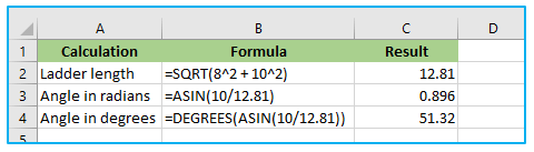 ASIN Function in Excel