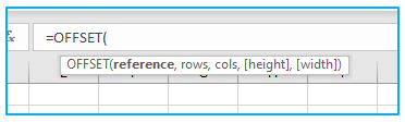 Offset Function in Excel