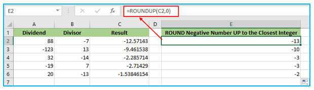 ROUNDUP and ROUNDDOWN