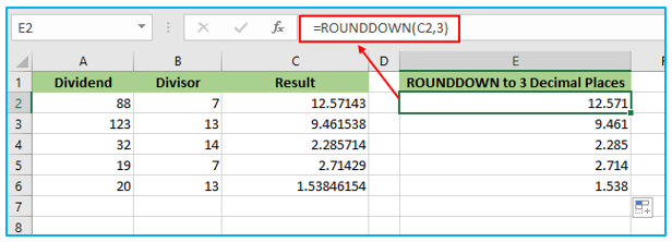 ROUNDUP and ROUNDDOWN