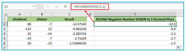 ROUNDUP and ROUNDDOWN