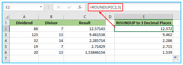 ROUNDUP and ROUNDDOWN