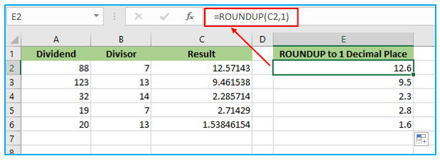 ROUNDUP and ROUNDDOWN