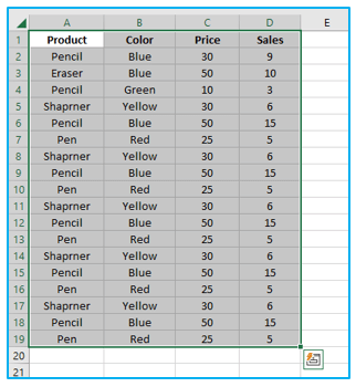 Color Alternate Rows in Excel