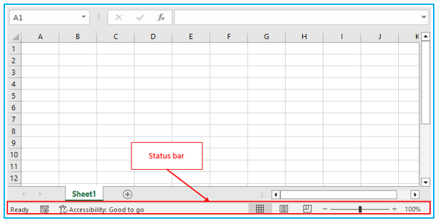 Status Bar in Excel