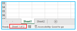 Status Bar in Excel