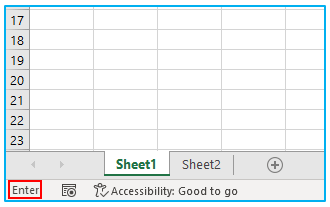 Status Bar in Excel