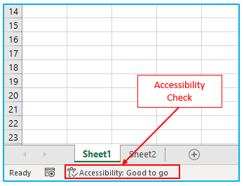 Status Bar in Excel