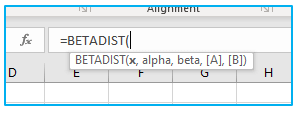 BETADIST Function in Excel