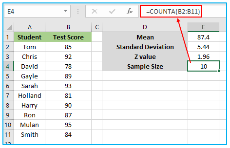 Confidence Interval in Excel