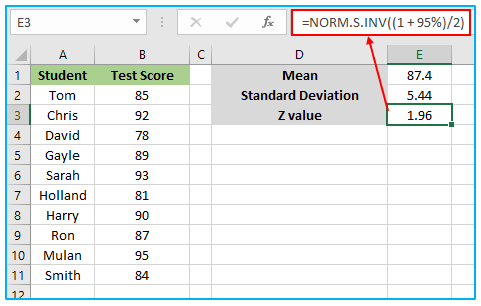 Confidence Interval in Excel