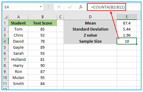 Confidence Interval in Excel