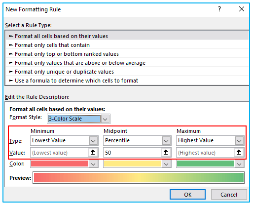 Color Scales in Excel