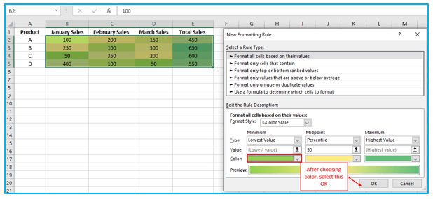 Color Scales in Excel