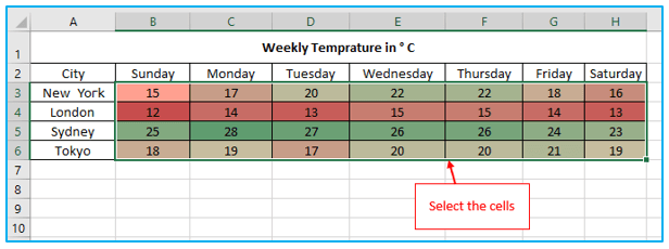 Color Scales in Excel