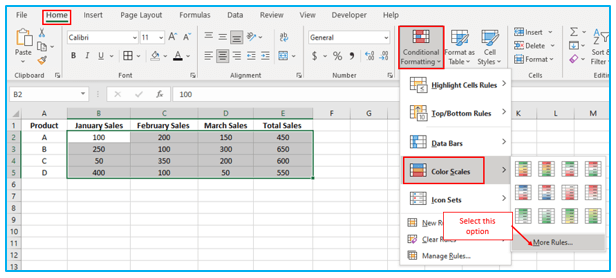 Color Scales in Excel