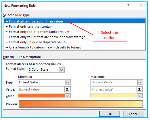 Color Scales in Excel