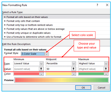 Color Scales in Excel