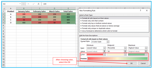 Color Scales in Excel