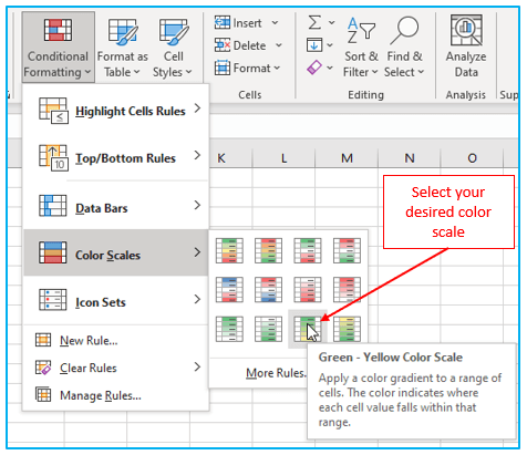 Color Scales in Excel