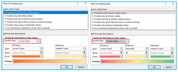 Color Scales in Excel