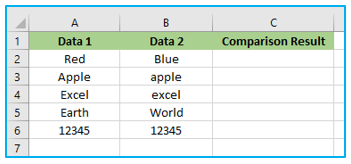 Compare Texts of Two Cells in Excel