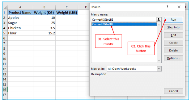 Convert KG to LBS