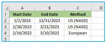 DAYS360 Function in Excel