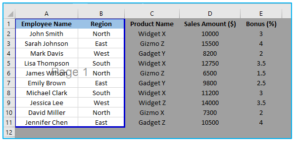 Print Area in Excel