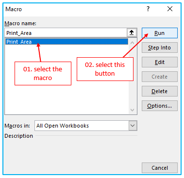 Print Area in Excel