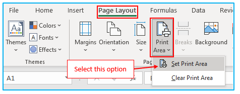 Print Area in Excel