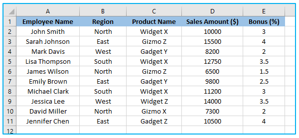 Print Area in Excel