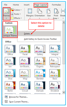 Integral or In-Built Themes