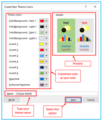 Integral or In-Built Themes