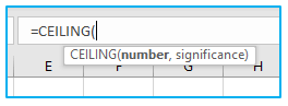 CEILING function