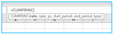 CUMPRINC Function in Excel