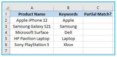 Compare Text in Excel