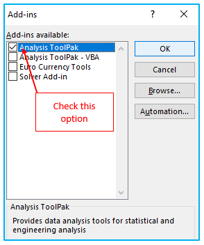 F-Test in Excel