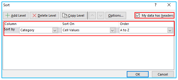 Sort by Multiple Columns in Excel