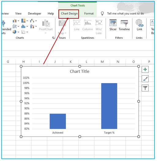 Create a Thermometer Chart